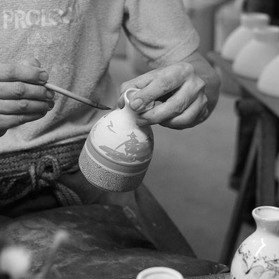 Brush Blue Sake Set Brush Blue Sake Set