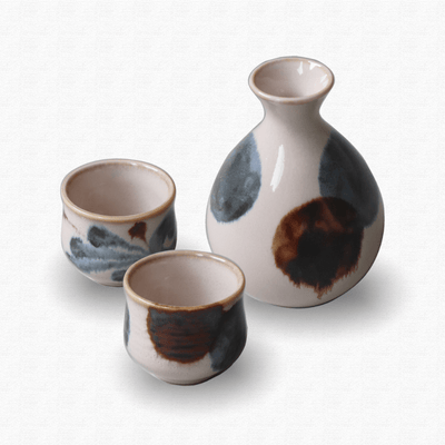 Brush Blue Sake Set Brush Blue Sake Set