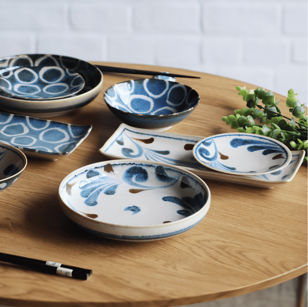 Brush Blue Small Plate Set (6 Pieces) Brush Blue Small Plate Set (6 Pieces)