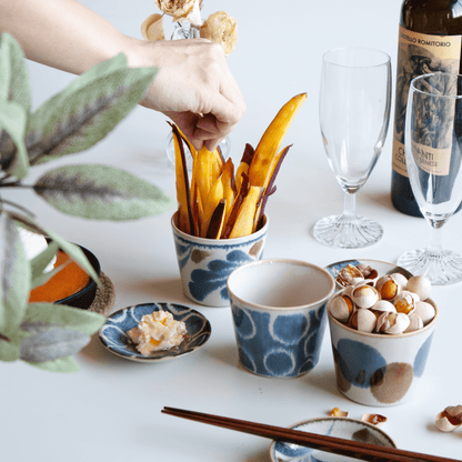 Brush Blue Soba Cup Set Brush Blue Soba Cup Set