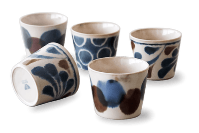 Brush Blue Soba Cup Set Brush Blue Soba Cup Set