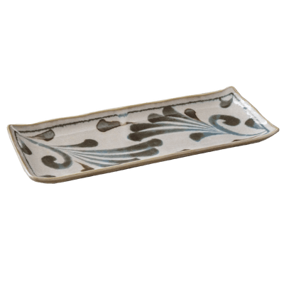 Brush Blue Sushi Plate Set Brush Blue Sushi Plate Set