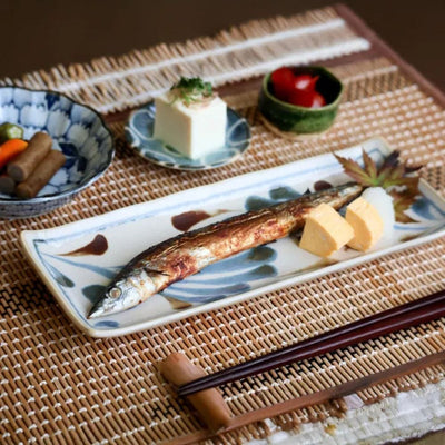 Brush Blue Sushi Plate Set (5 pieces) Brush Blue Sushi Plate Set (5 pieces)