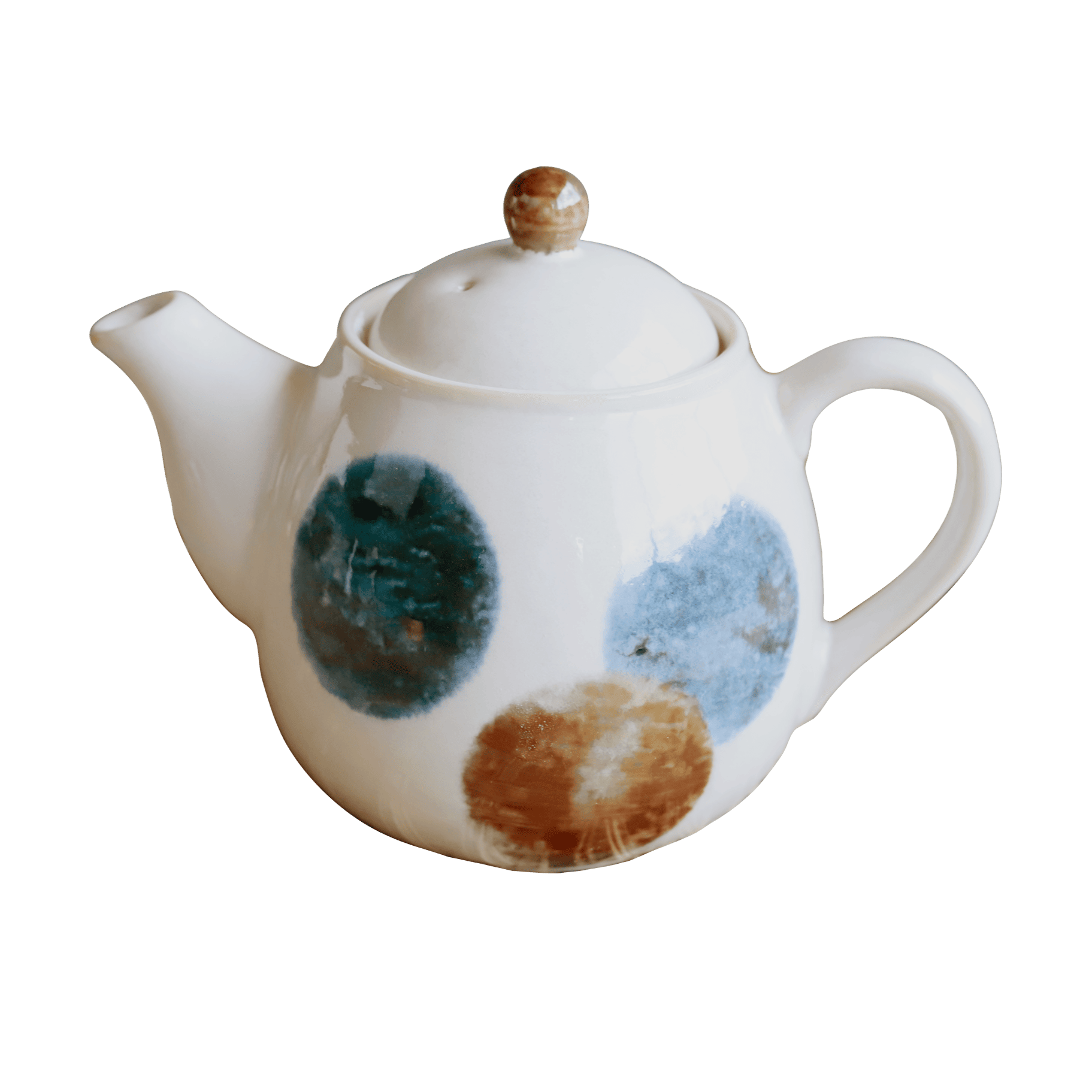 Brush Blue Teapot and Cup Set Brush Blue Teapot and Cup Set