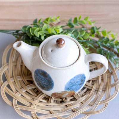 Brush Blue Teapot and Cup Set Brush Blue Teapot and Cup Set
