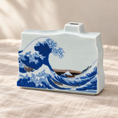 Hokusai Great Wave Kutani Bud Vase Hokusai Great Wave Kutani Bud Vase | My Japanese World