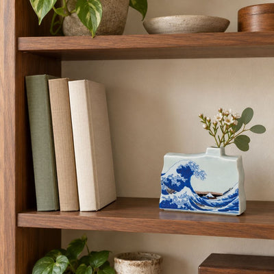 Hokusai Great Wave Kutani Bud Vase Hokusai Great Wave Kutani Bud Vase | My Japanese World