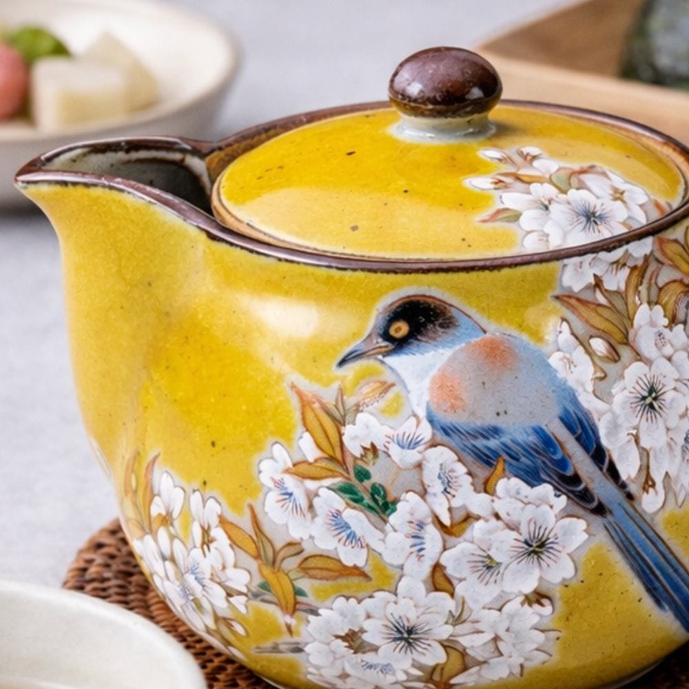 Cherry and Bird Kutani Tea Pot Cherry and Bird Kutani Tea Pot