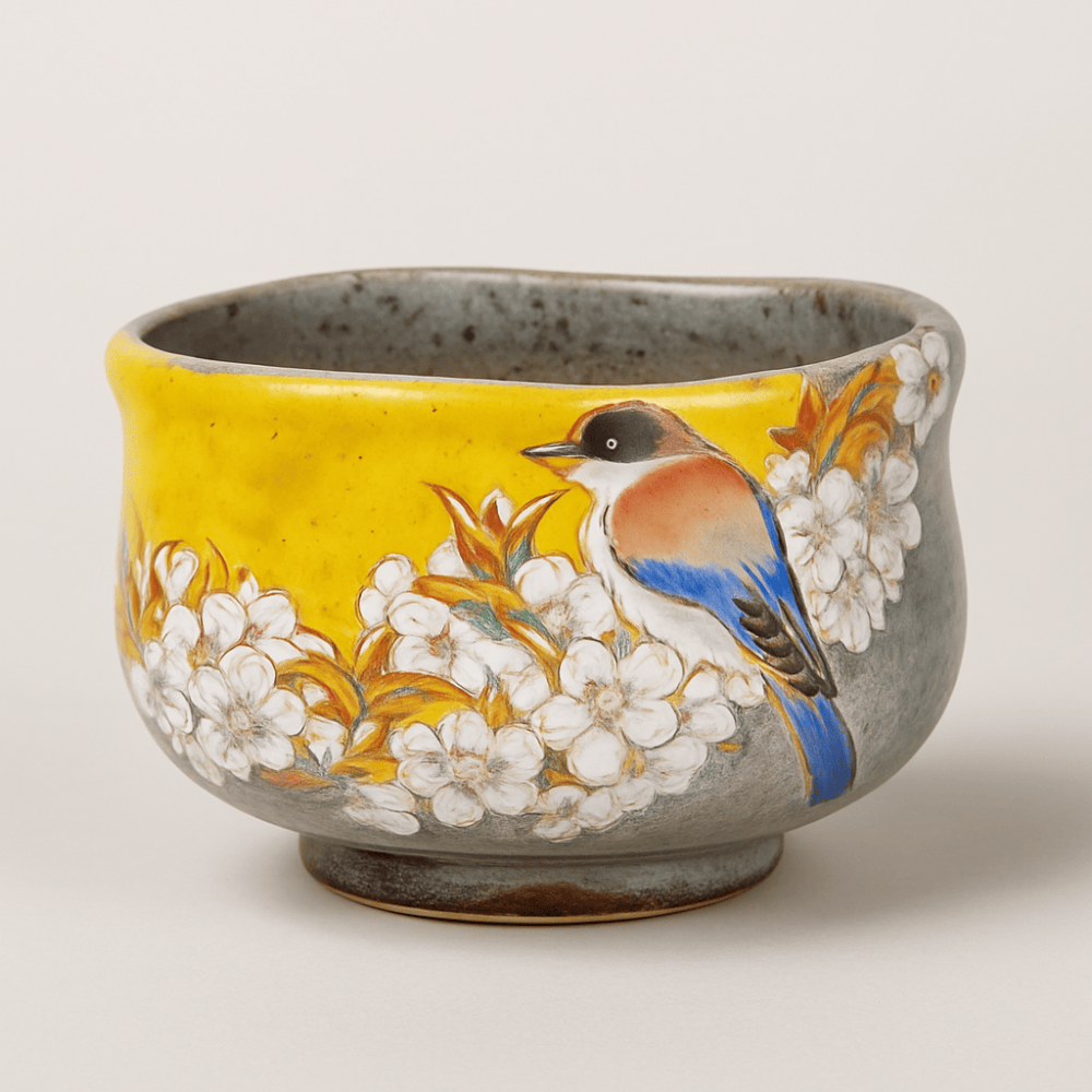 Cherry and Bird Matcha Bowl Cherry and Bird Matcha Bowl