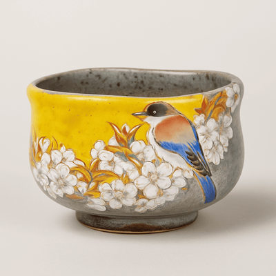 Cherry and Bird Matcha Bowl Cherry and Bird Matcha Bowl