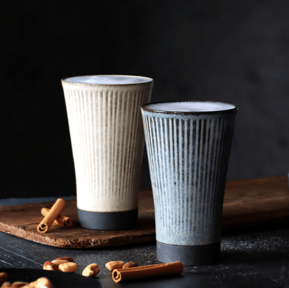 Earth Carving Cup Pair Earth Carving Cup Pair - Japanese Tableware | MyJapaneseWorld