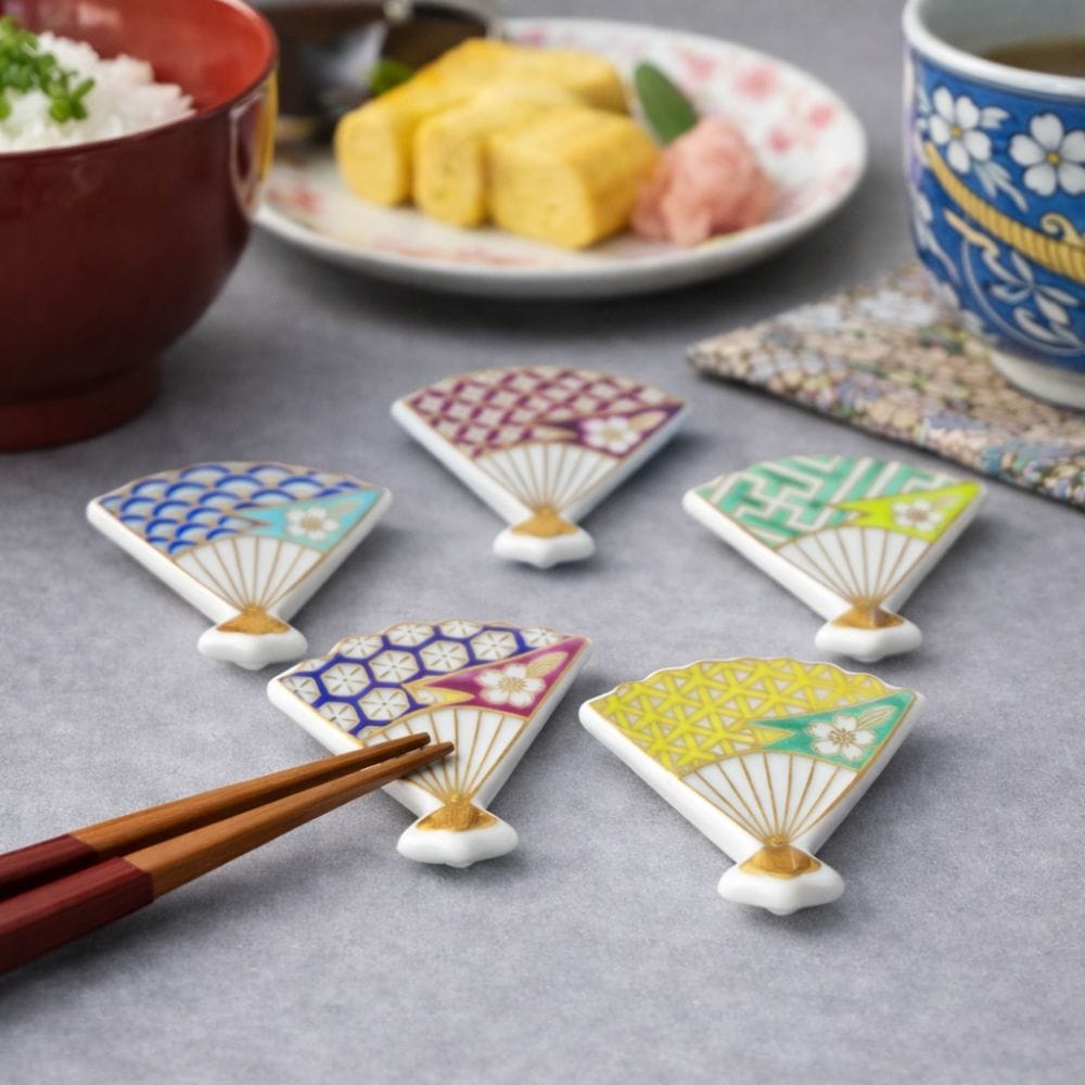 Chopstick Rests Set of 5 Fan Design – My Japanese World