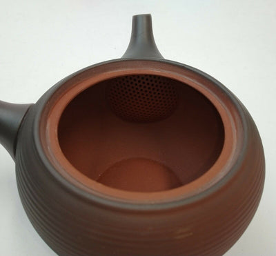 Fusen kiln-type round lined teapot Fusen kiln-type round lined teapot