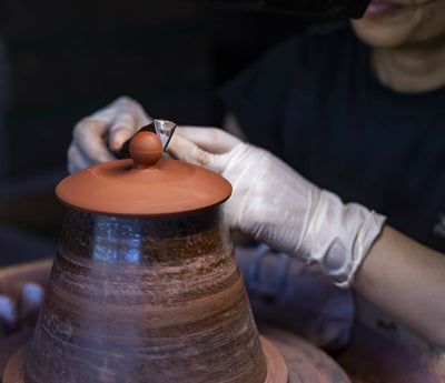 Fusen kiln-type round lined teapot Fusen kiln-type round lined teapot