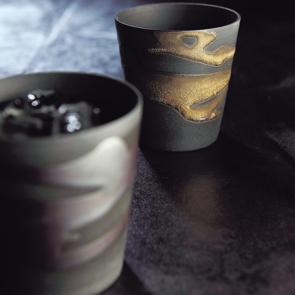 Gold and Silver Rock Cup Gold and Silver Rock Cup  - Japanese Tableware | MyJapaneseWorld