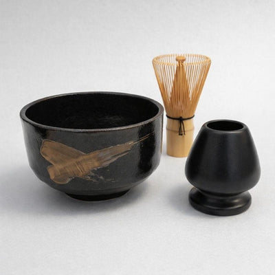 Gold Brushed Bowl Matcha Starter Set Gold Brushed Bowl Matcha Starter Set
