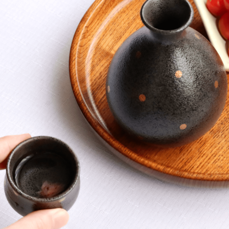 Gold Crystal Sake Set Gold Crystal Sake Set