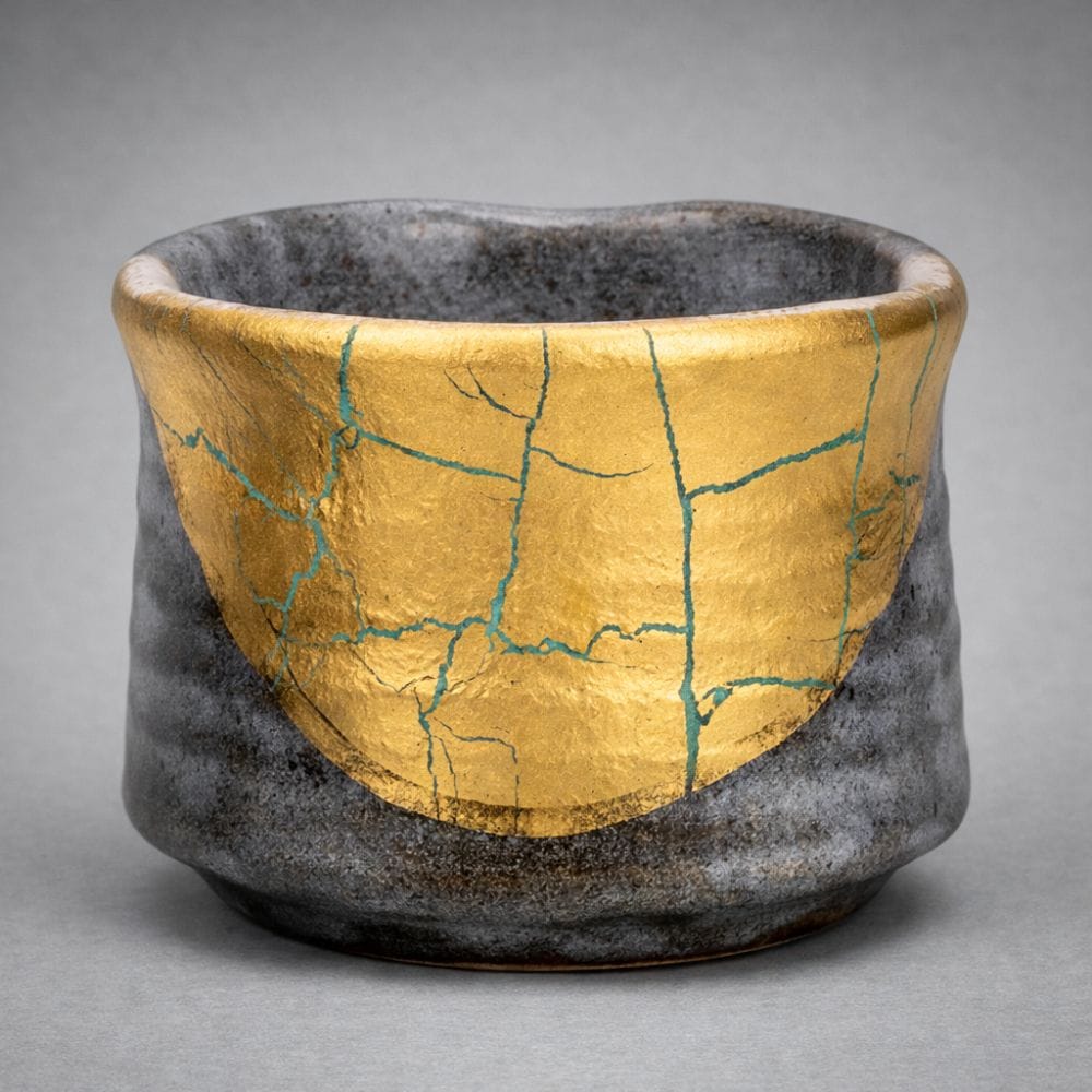 Gold Leaf Kutani Sake Cups Gold Leaf Kutani Sake Cups