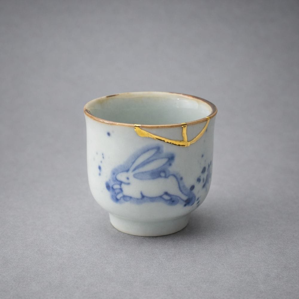 Gold Wire Rabbit Sake Set Gold Wire Rabbit Sake Set