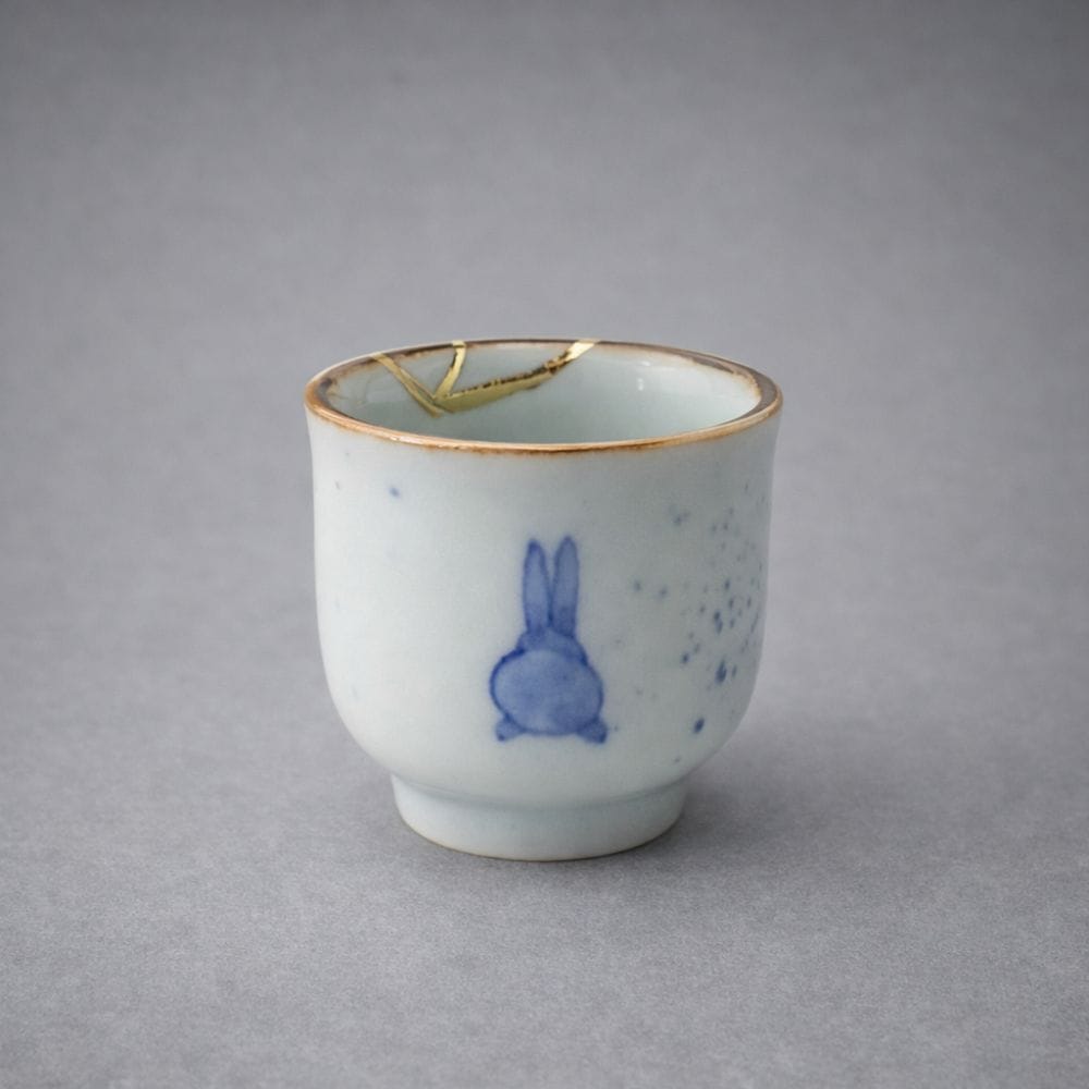 Gold Wire Rabbit Sake Set Gold Wire Rabbit Sake Set