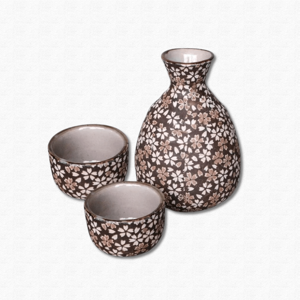 Green Hanachirashi Sake Set Hanachirashi Sake Set