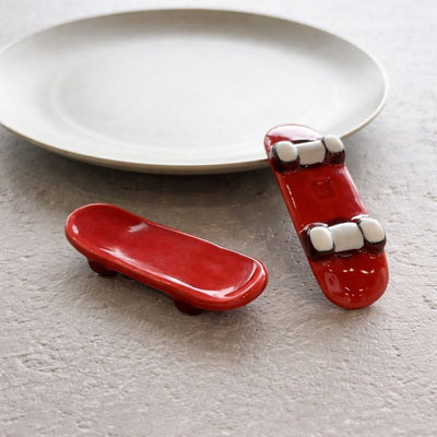 Handcrafted Skateboard Chopstick Rest Set [6 pieces] Handcrafted Skateboard Chopstick Rest Set [6 pieces]