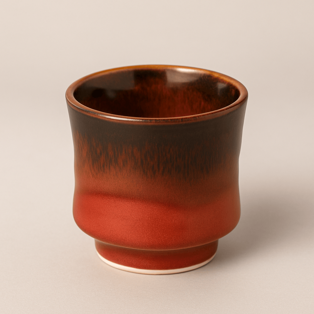 Handmade Arita Cinnabar Tenmoku Sake Set Handmade Arita Cinnabar Tenmoku Sake Set