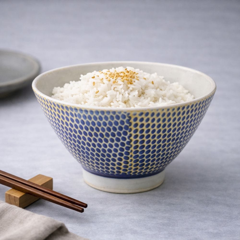 Hasami Amie Inban Pattern Rice Bowl Hasami Amie Inban Pattern Rice Bowl