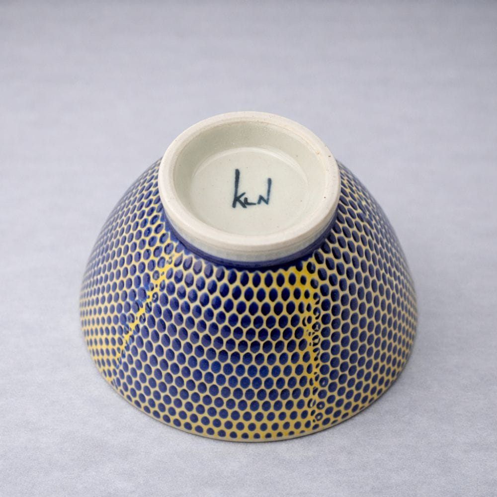 Hasami Amie Inban Pattern Rice Bowl Hasami Amie Inban Pattern Rice Bowl