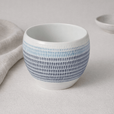 Hasami Porcelain Cup - Traditional Dyed Design Hasami Porcelain Cup - Traditional Dyed Design