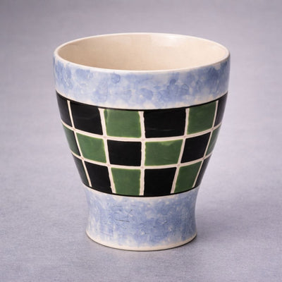 Hasami Red and Green Lattice Cups [Pair] Hasami Red and Green Lattice Cups [Pair]