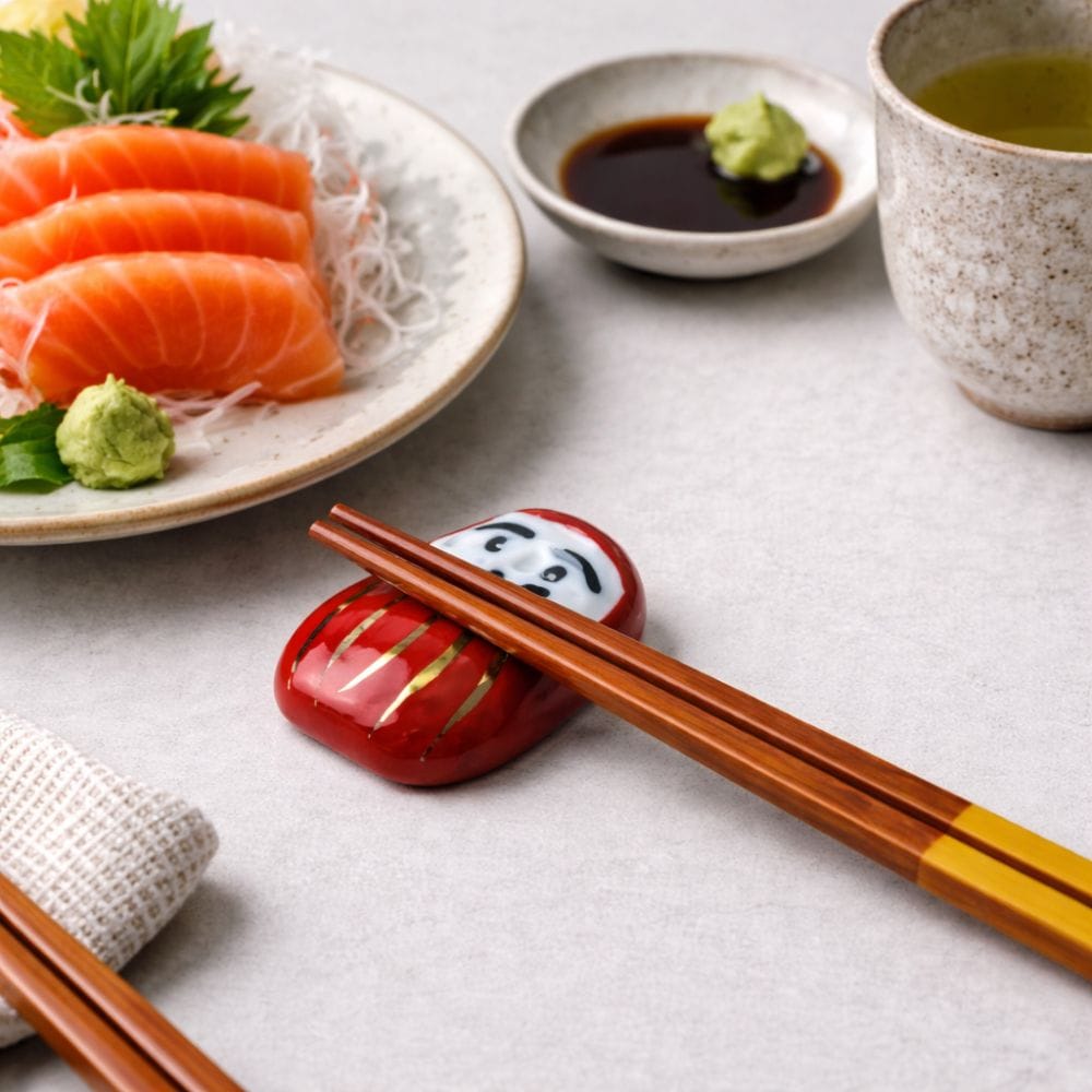 Hasami Red Daruma Chopstick Rest Hasami Red Daruma Chopstick Rest