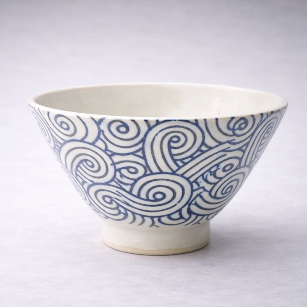 Hasami Uzushio Inban Pattern Rice Bowl Hasami Uzushio Inban Pattern Rice Bowl