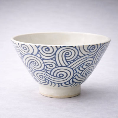 Hasami Uzushio Inban Pattern Rice Bowl Hasami Uzushio Inban Pattern Rice Bowl