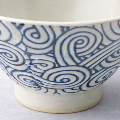Hasami Uzushio Inban Pattern Rice Bowl Hasami Uzushio Inban Pattern Rice Bowl
