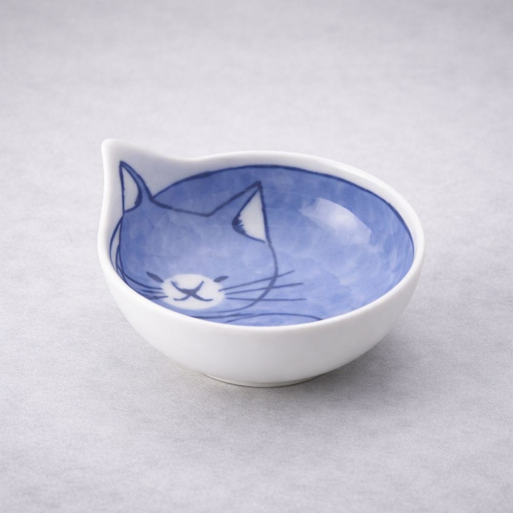 Hasami Ware Blue Cat Bowl (Set of 4) Hasami Ware Blue Cat Bowl (Set of 4)