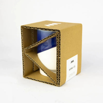Hasami Ware Cup – Diagonal Indigo - Small Hasami Ware Cup – Diagonal Indigo - Small
