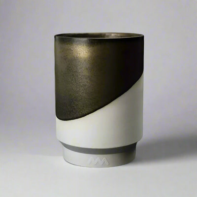 Hasami Ware Diagonal Gold Mud Cup – Large Hasami Ware Diagonal Gold Mud Cup – Large