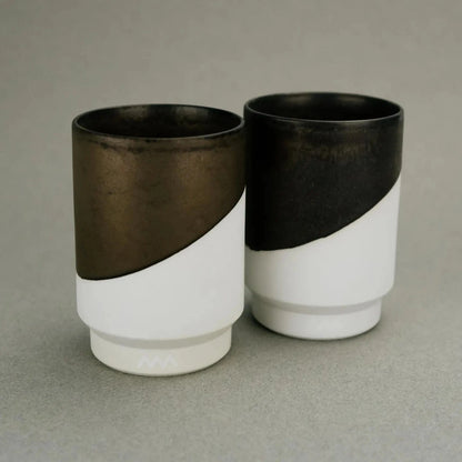 Hasami Ware Diagonal Gold Mud Cup – Large Hasami Ware Diagonal Gold Mud Cup – Large