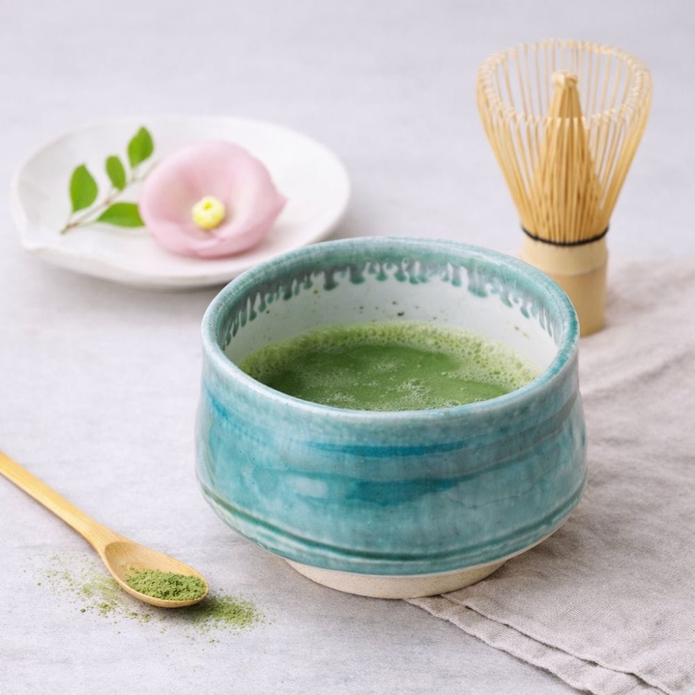 Iguchi Turkish Blue Mino Matcha Bowl Iguchi Turkish Blue Mino Matcha Bowl