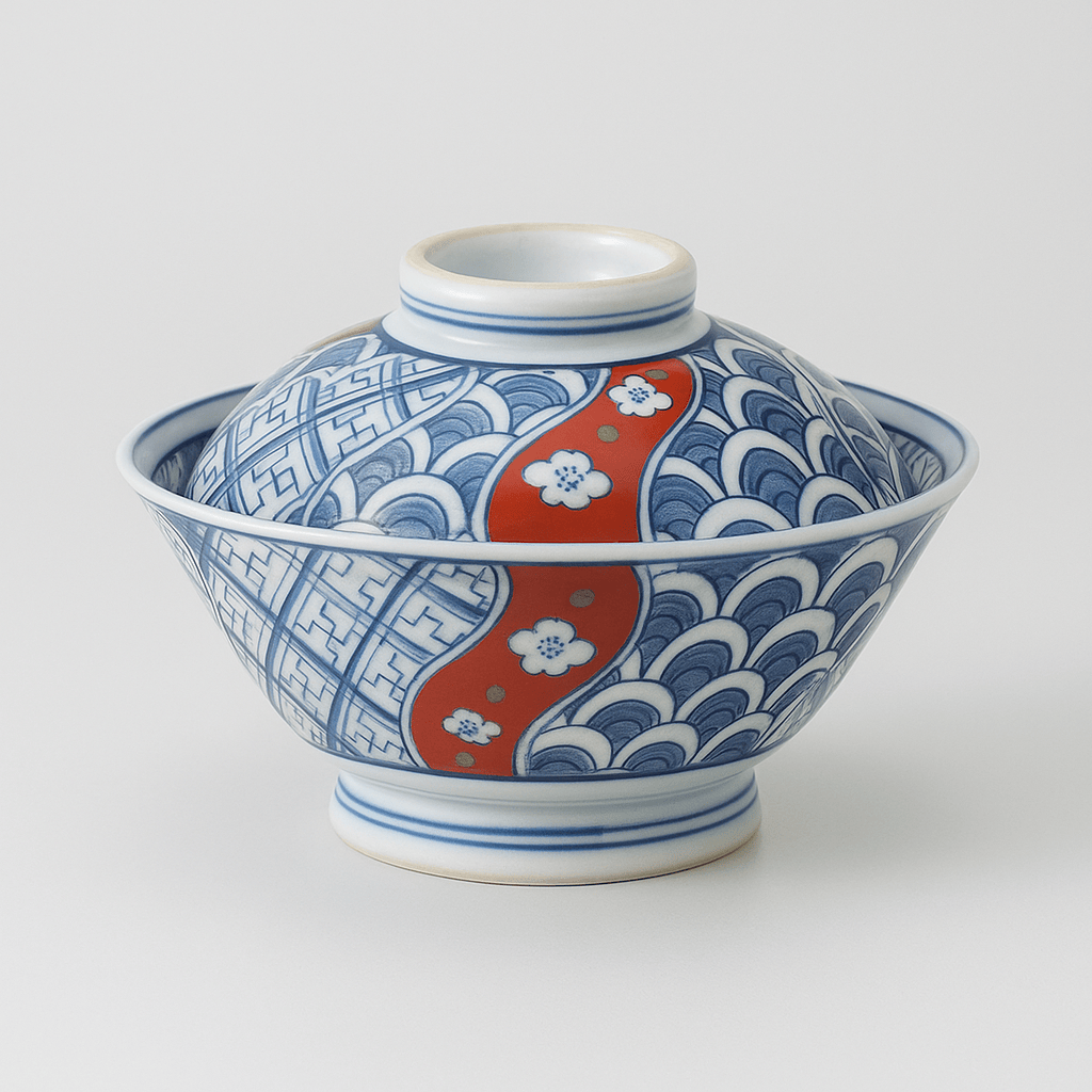 Imari Plum Ribbon Donburi Imari Plum Ribbon Donburi