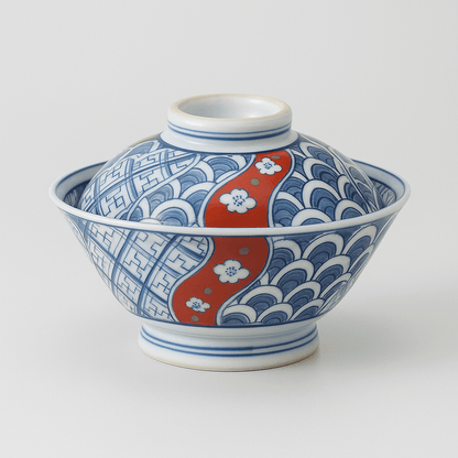 Imari Plum Ribbon Donburi Imari Plum Ribbon Donburi