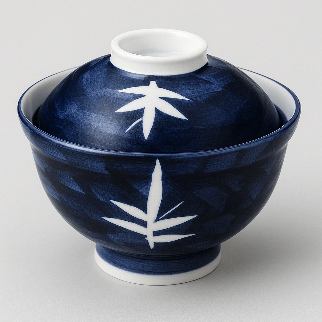 Indigo Bamboo Donburi Bowl with Lid Indigo Bamboo Donburi Bowl with Lid
