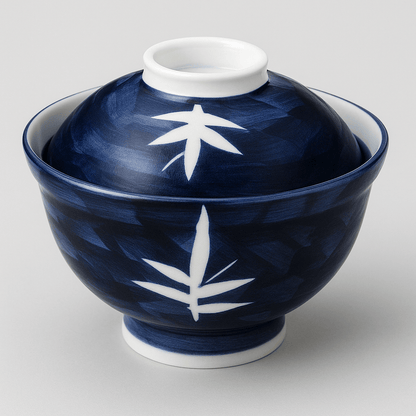 Indigo Bamboo Donburi Bowl with Lid Indigo Bamboo Donburi Bowl with Lid