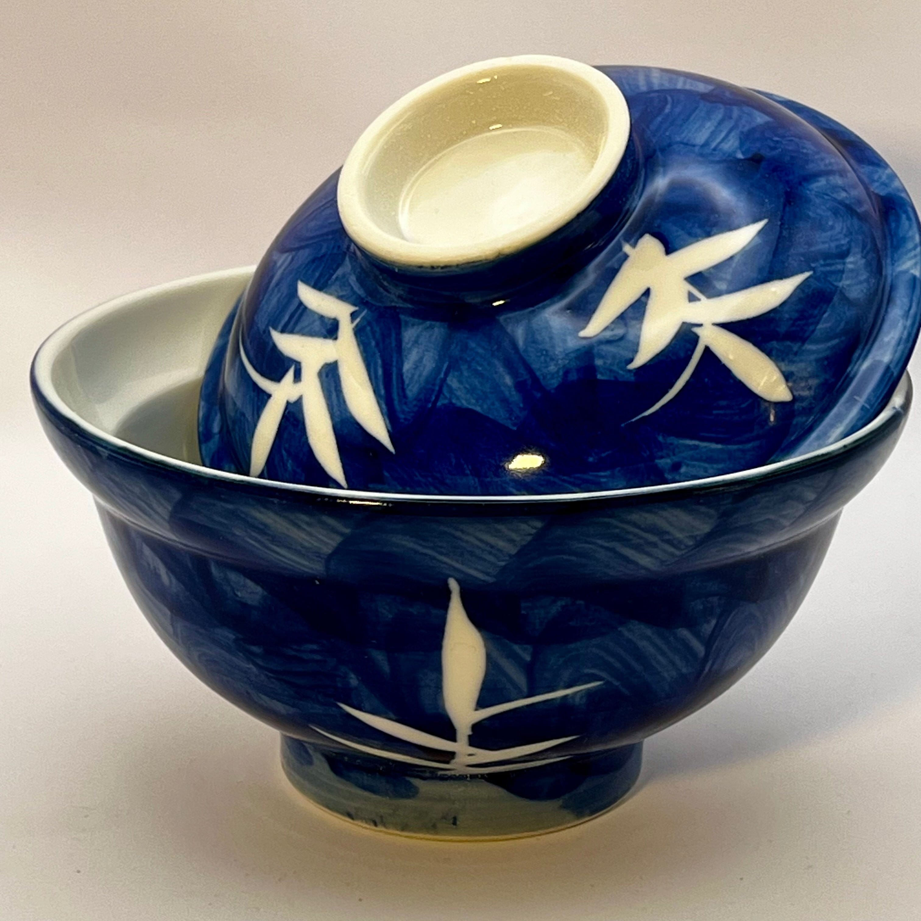 Indigo Bamboo Donburi Bowl with Lid Indigo Bamboo Donburi Bowl with Lid