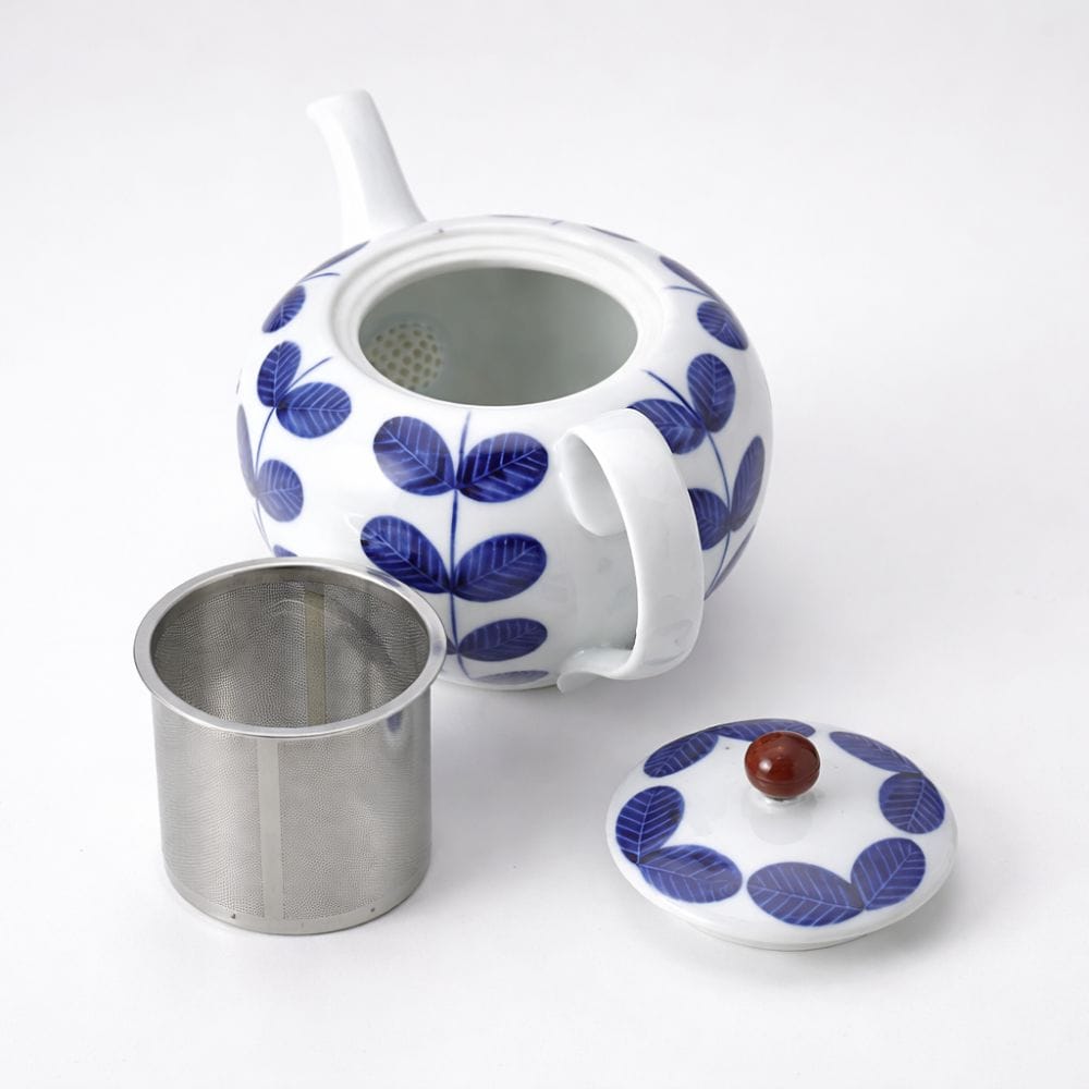 Indigo Leaf Porcelain Teapot Indigo Leaf Porcelain Teapot