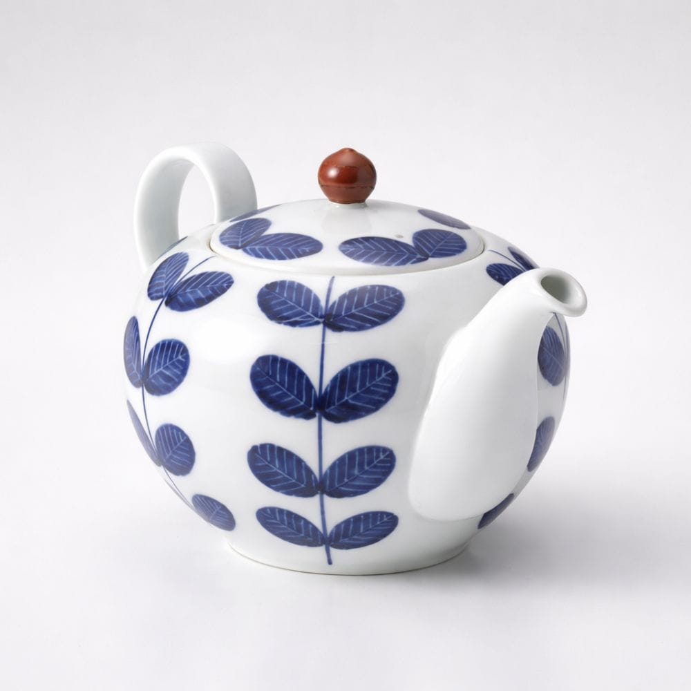 Indigo Leaf Porcelain Teapot Indigo Leaf Porcelain Teapot