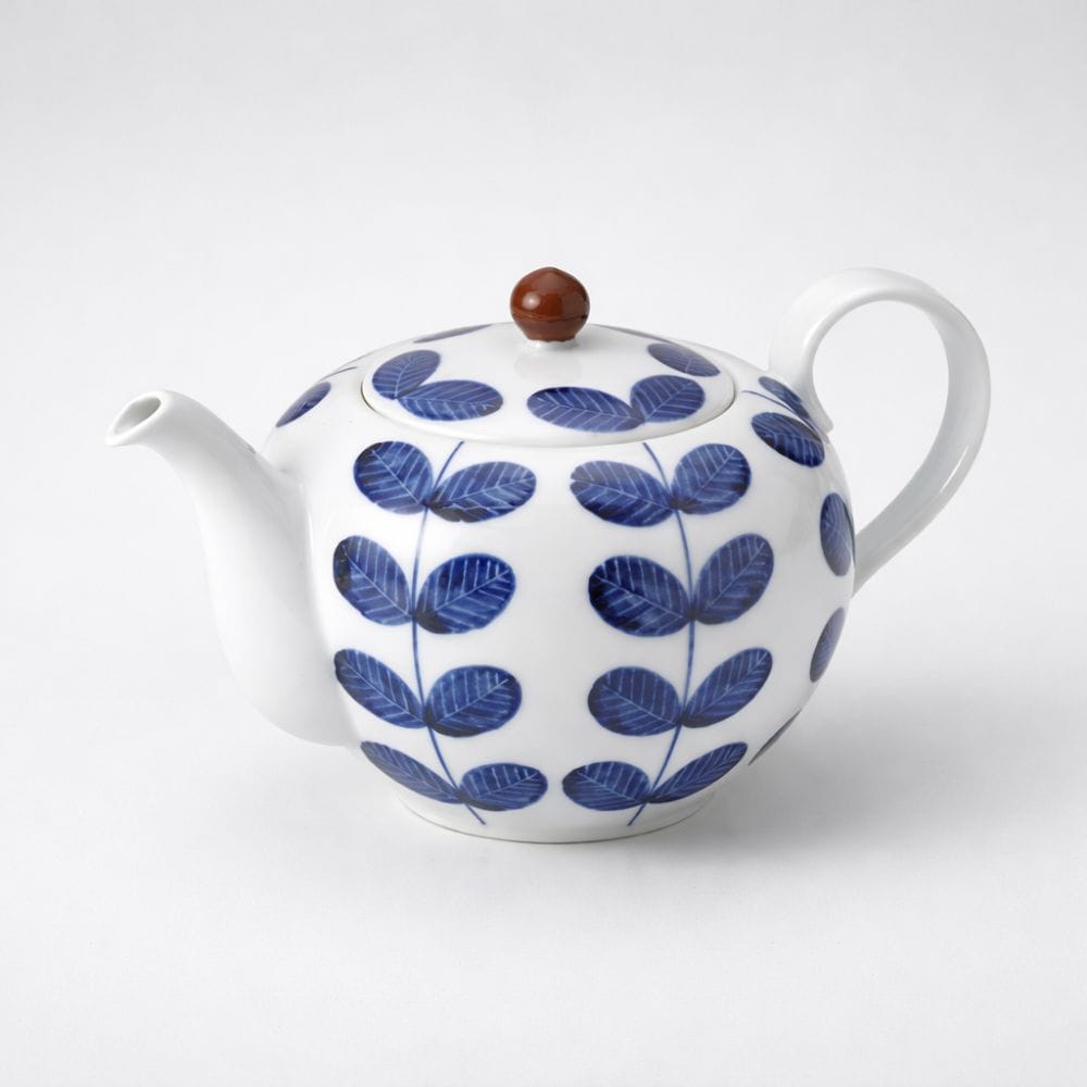 Indigo Leaf Porcelain Teapot Indigo Leaf Porcelain Teapot