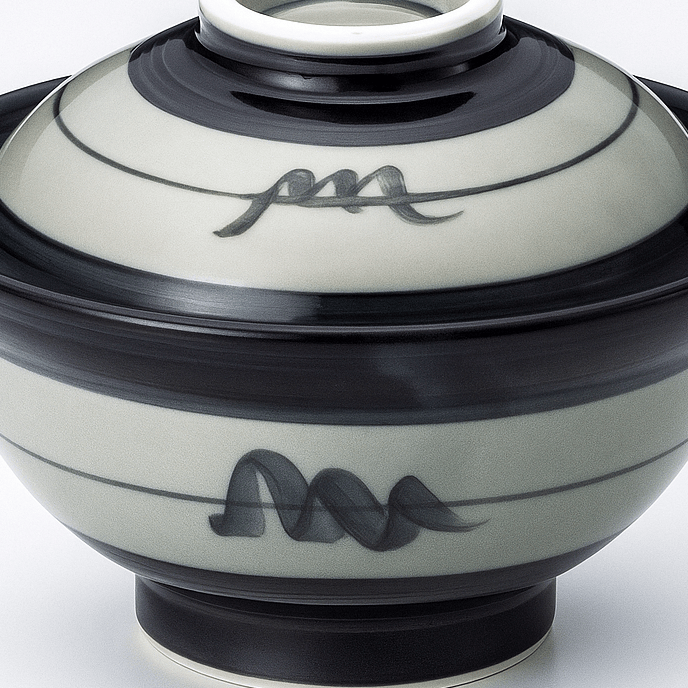 Ink Flow Lidded Bowl Ink Flow Lidded Bowl