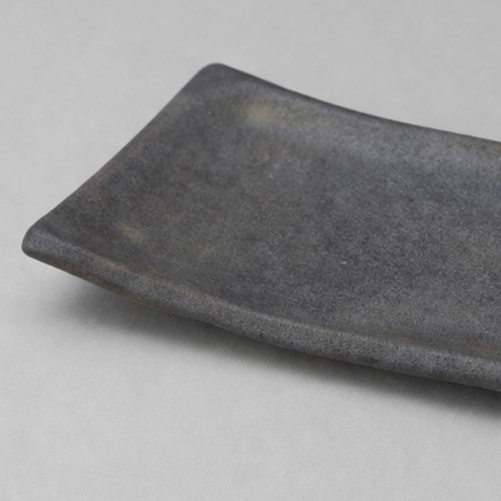 Japanese Rectangular Sushi Plate – Charcoal Glaze Japanese Rectangular Sushi Plate – Charcoal Glaze